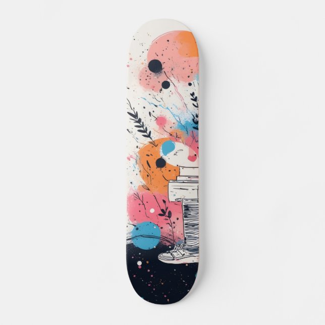 Skate in die Zukunft: Neon Pink Edition Skateboard (Vorderseite)