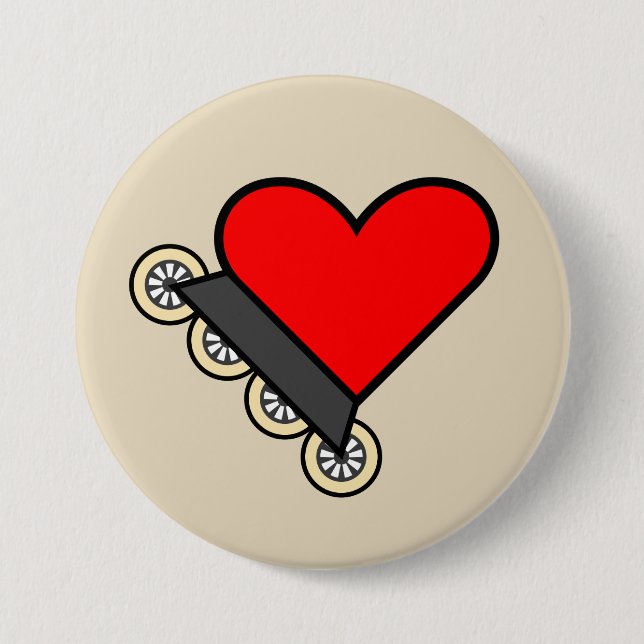 Skate-Liebe-Skaten - großer Knopf Button (Vorderseite)