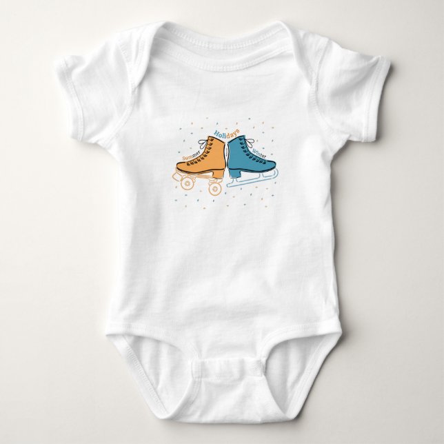 Skate meines Lebens ・ Urlaub ・ Baby Strampler (Vorderseite)
