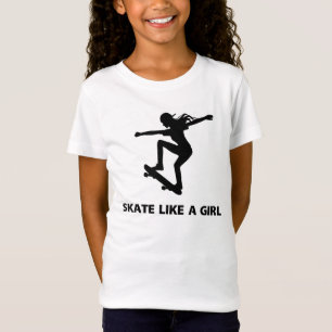Skate mögen ein Mädchen (skateboarding) T-Shirt