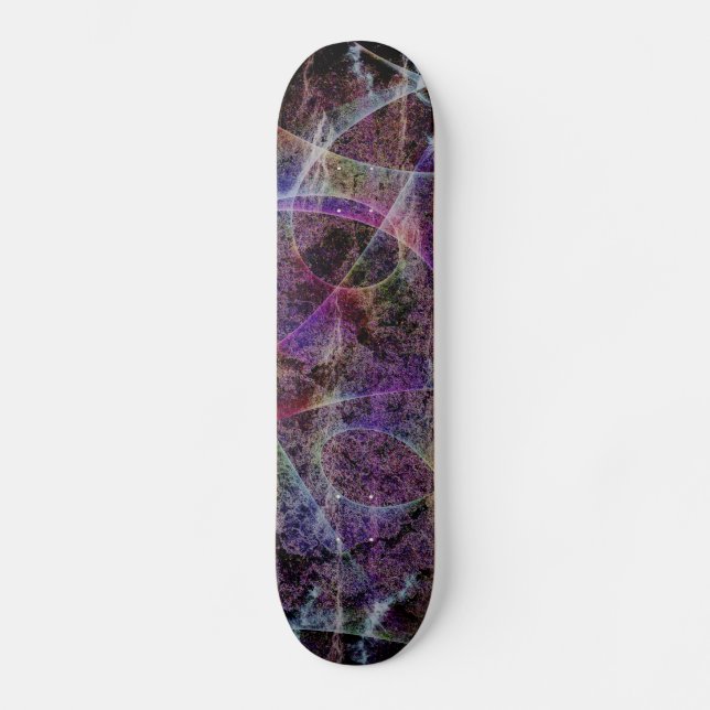 Skate-Motherboard mit Abstrakt Lila Design Skateboard (Vorderseite)