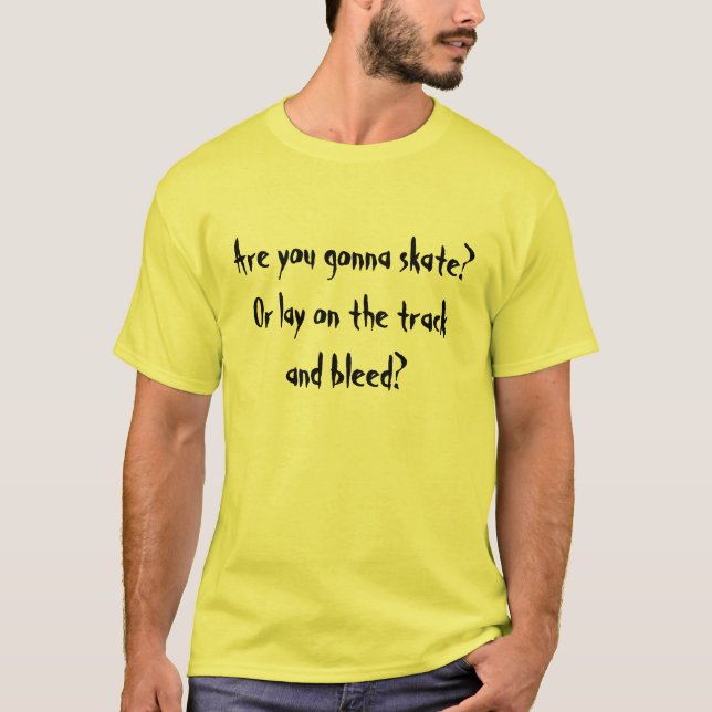 Skate oder Blutung? männlicher T - Shirt (Vorderseite)