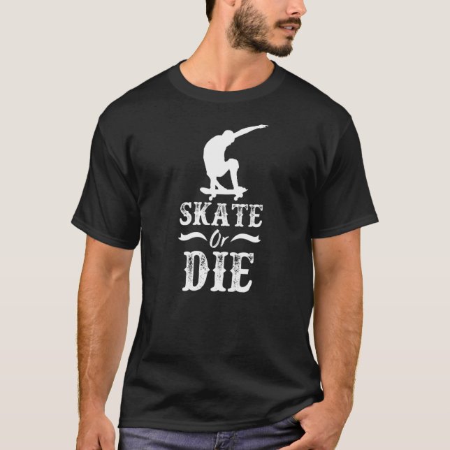 Skate oder das Skateboard Champion trendy Fun Moti T-Shirt (Vorderseite)