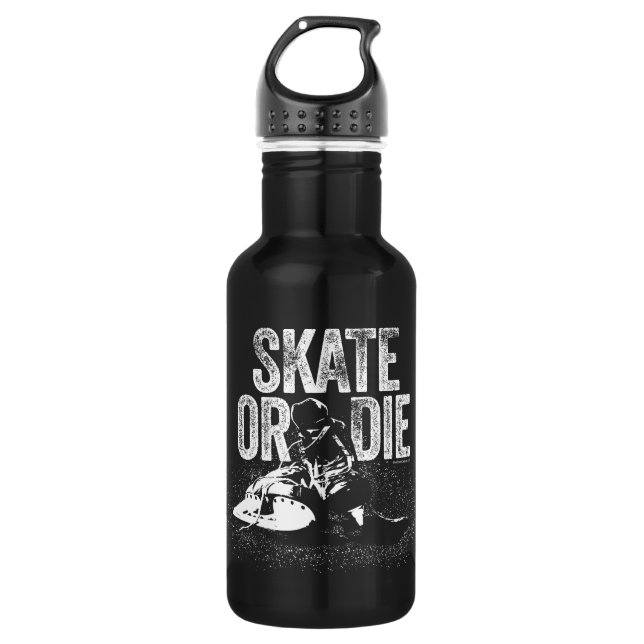 Skate oder Die (Hockey) Trinkflasche (Vorderseite)