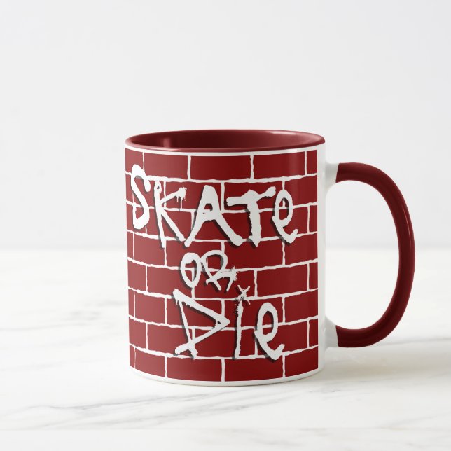 Skate oder Die Kaffeepause Tasse (Rechts)
