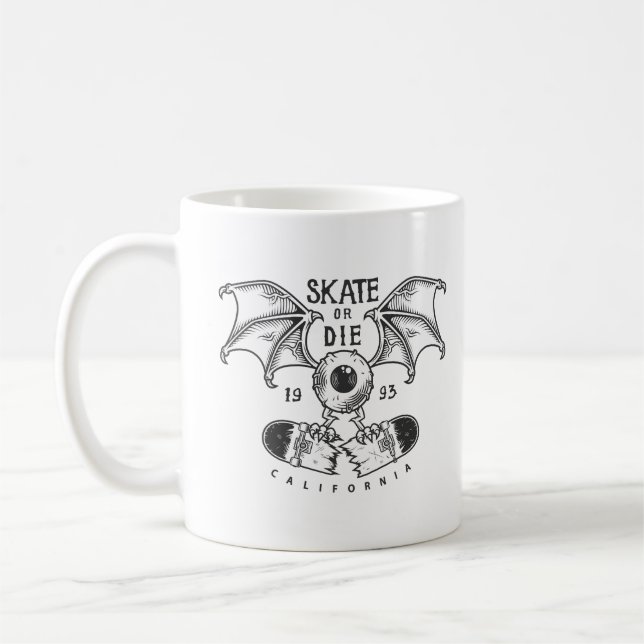 Skate oder Die Kaffeetasse (Links)