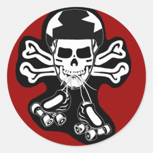 Skate oder die runder aufkleber