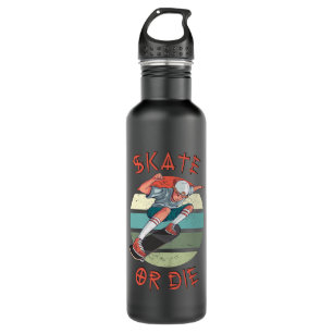 Skate oder die Skateboarder Boy Edelstahlflasche