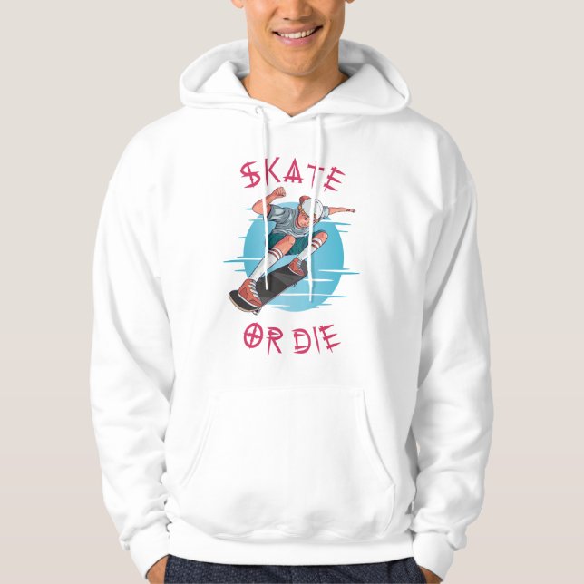 Skate oder die Skateboarder Boy Hoodie (Vorderseite)