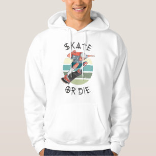 Skate oder die Skateboarder Boy Hoodie