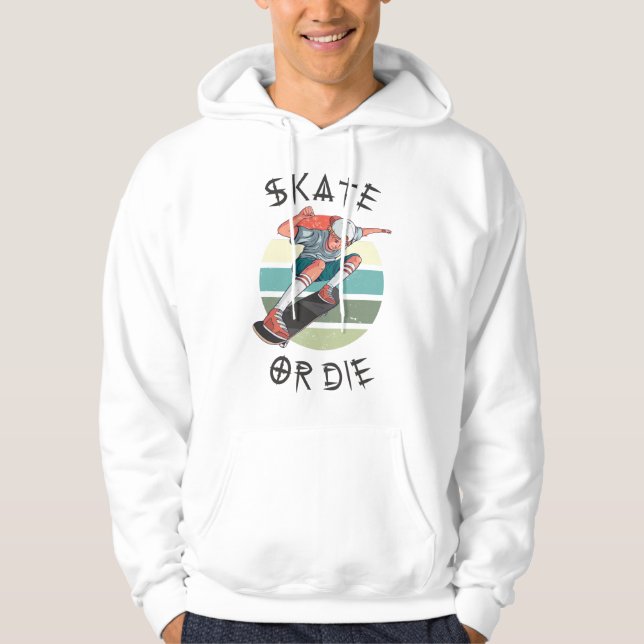 Skate oder die Skateboarder Boy Hoodie (Vorderseite)