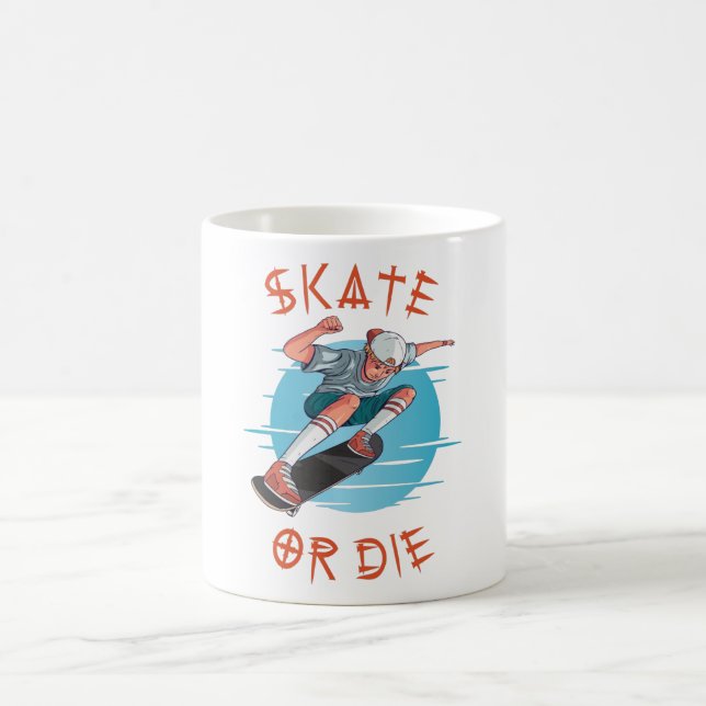 Skate oder die Skateboarder Boy Kaffeetasse (Mittel)