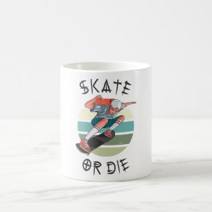 Skate oder die Skateboarder Boy Kaffeetasse