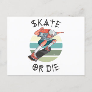 Skate oder die Skateboarder Boy Postkarte