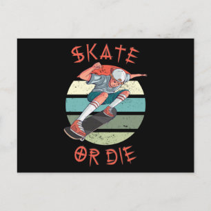 Skate oder die Skateboarder Boy Postkarte