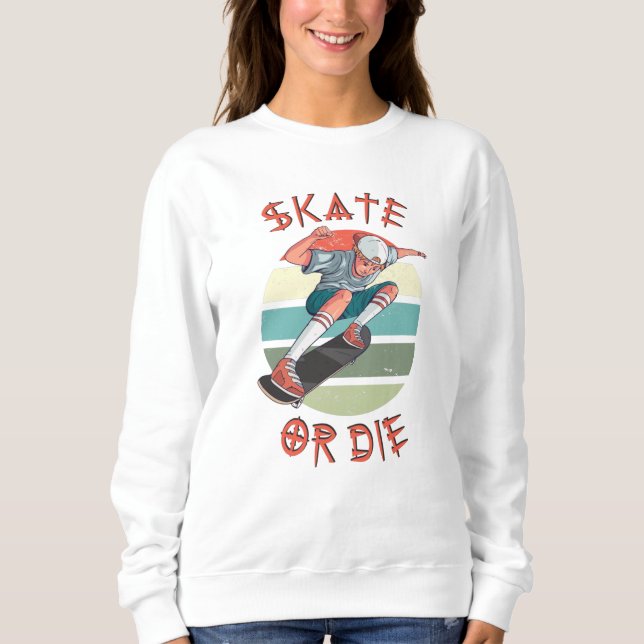Skate oder die Skateboarder Boy Sweatshirt (Vorderseite)