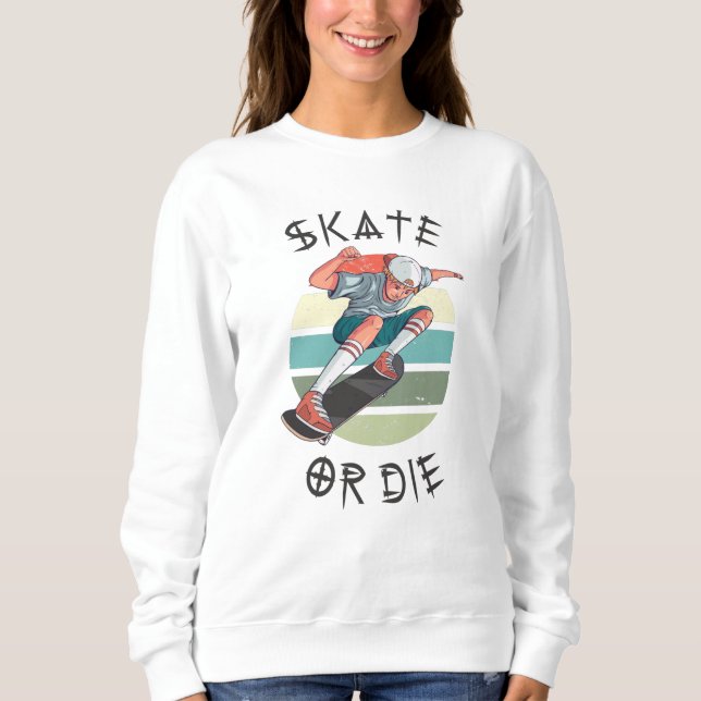 Skate oder die Skateboarder Boy Sweatshirt (Vorderseite)