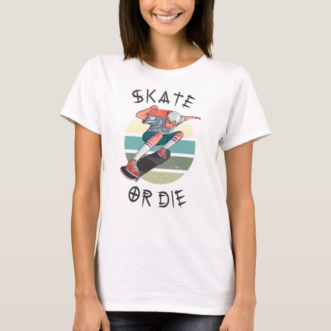 Skate oder die Skateboarder Boy T-Shirt (Vorderseite)