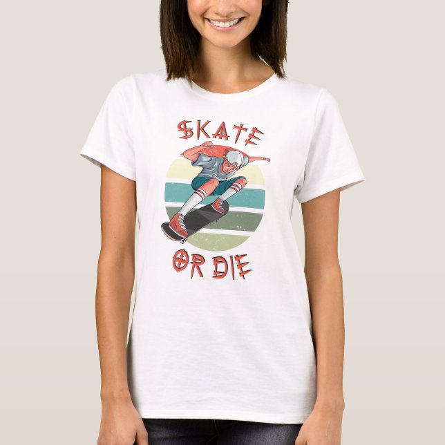Skate oder die Skateboarder Boy T-Shirt (Vorderseite)