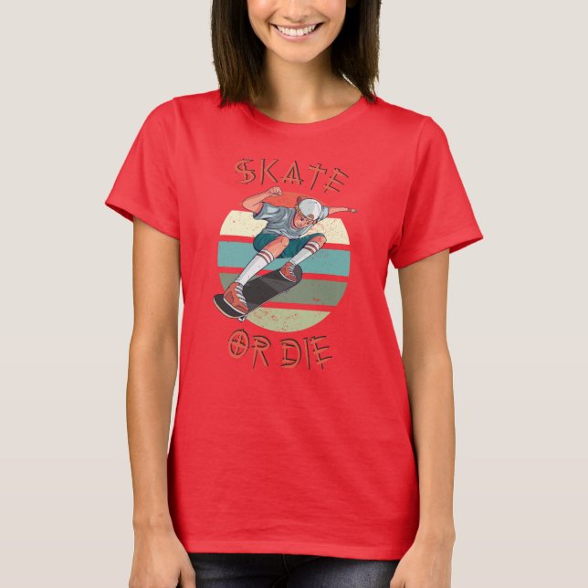 Skate oder die Skateboarder Boy T-Shirt (Vorderseite)