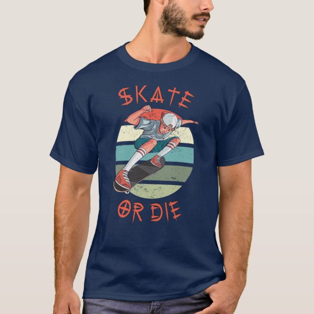 Skate oder die Skateboarder Boy T-Shirt (Vorderseite)