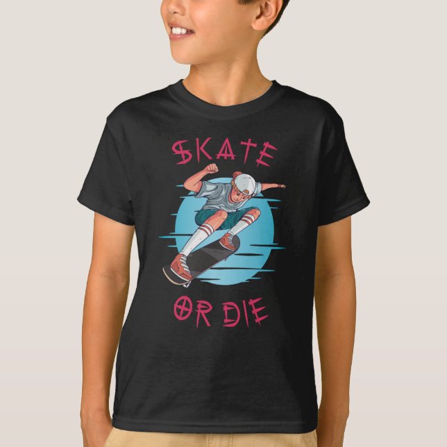 Skate oder die Skateboarder Boy T-Shirt (Vorderseite)