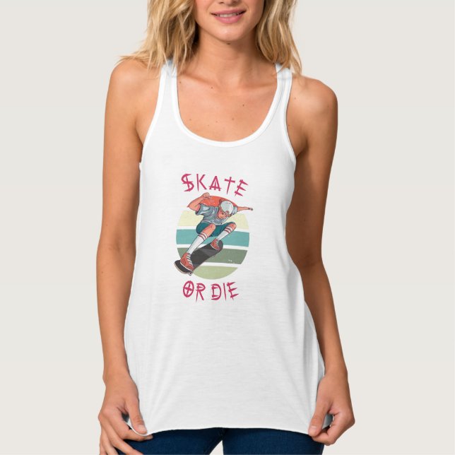 Skate oder die Skateboarder Boy Tank Top (Vorderseite)