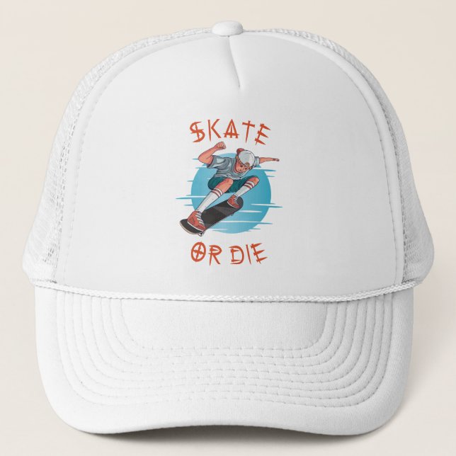 Skate oder die Skateboarder Boy Truckerkappe (Vorderseite)