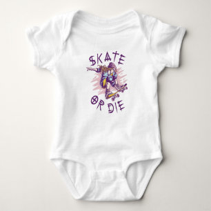 Skate oder die Skateboarder Girl Baby Strampler