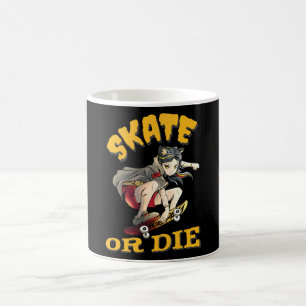 Skate oder die Skateboarder Girl Kaffeetasse