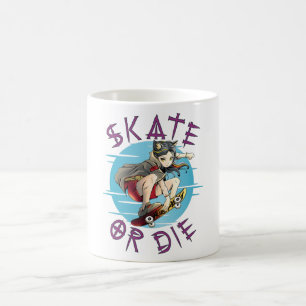 Skate oder die Skateboarder Girl Kaffeetasse