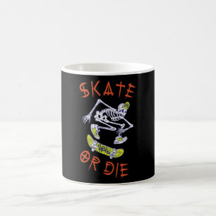 Skate oder die Skeleton-Skateboarder Kaffeetasse