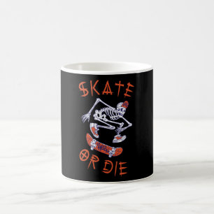 Skate oder die Skeleton-Skateboarder Kaffeetasse