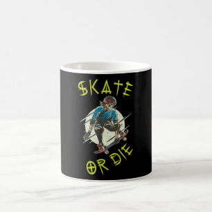 Skate oder die Skeleton-Skateboarder Kaffeetasse