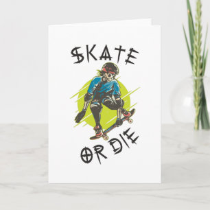 Skate oder die Skeleton-Skateboarder Karte