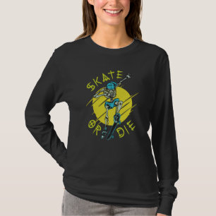 Skate oder die Skeleton-Skateboarder T-Shirt
