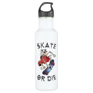 Skate oder die Skelettläufer Edelstahlflasche