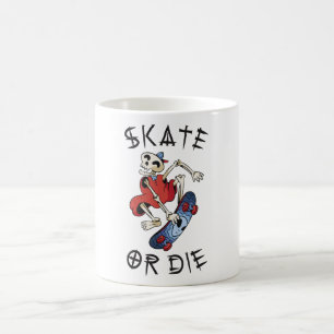 Skate oder die Skelettläufer Kaffeetasse