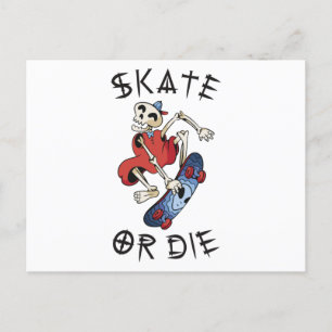 Skate oder die Skelettläufer Postkarte
