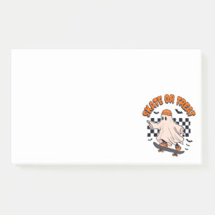 Skate- oder Leckerei-Ghost-Halloween Post-it Klebezettel