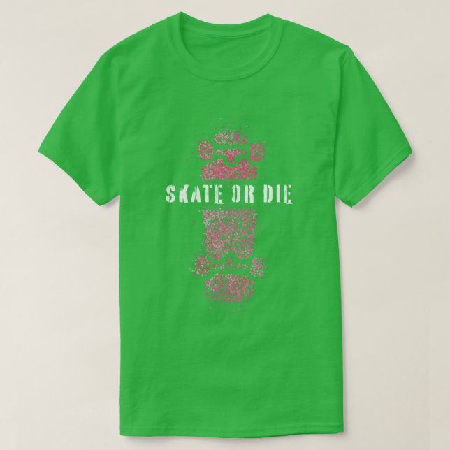 Skate oder Skater der Skateboarder T-Shirt (Design vorne)