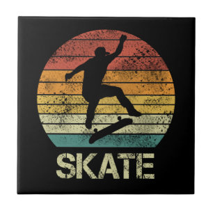 Skate Olli Vintage-Design für Skater Fliese