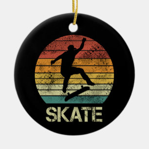 Skate Olli Vintage-Design für Skater Keramik Ornament