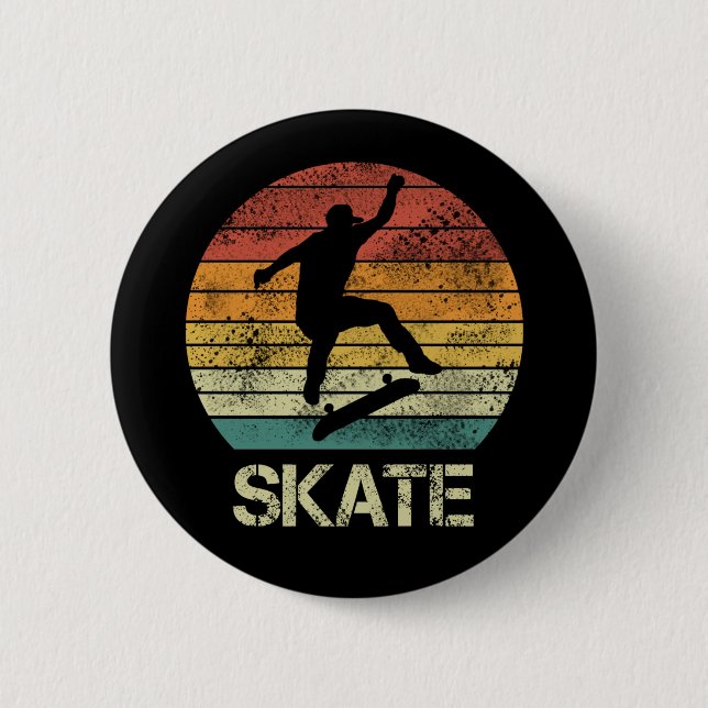 Skate Olli Vintages Design für Skater Button (Vorderseite)