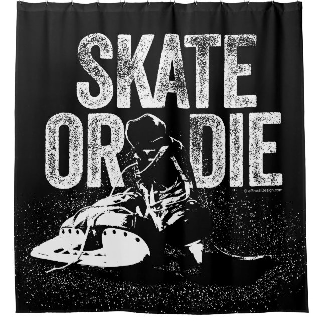 Skate Or Die (Hockey) Duschvorhang (Vorderseite)