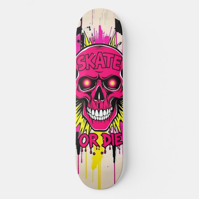 Skate or Die Nº5 - Skateboard Deck - Punk Grunge (Vorderseite)