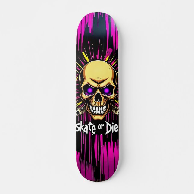 Skate or Die Nº8 - Skateboard Deck - Punk Grunge (Vorne)