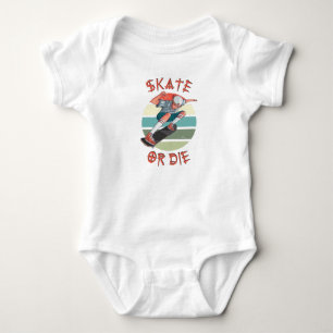 Skate or die Skateboarder Junge Baby Strampler