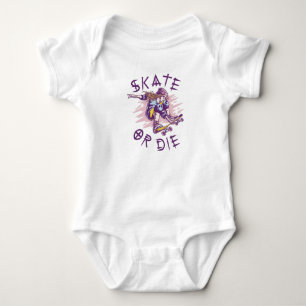 Skate or die Skateboarderin Baby Strampler