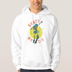 Skate or die Skelett Skateboarder Hoodie